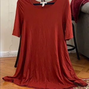 Quarter sleeve shift dress